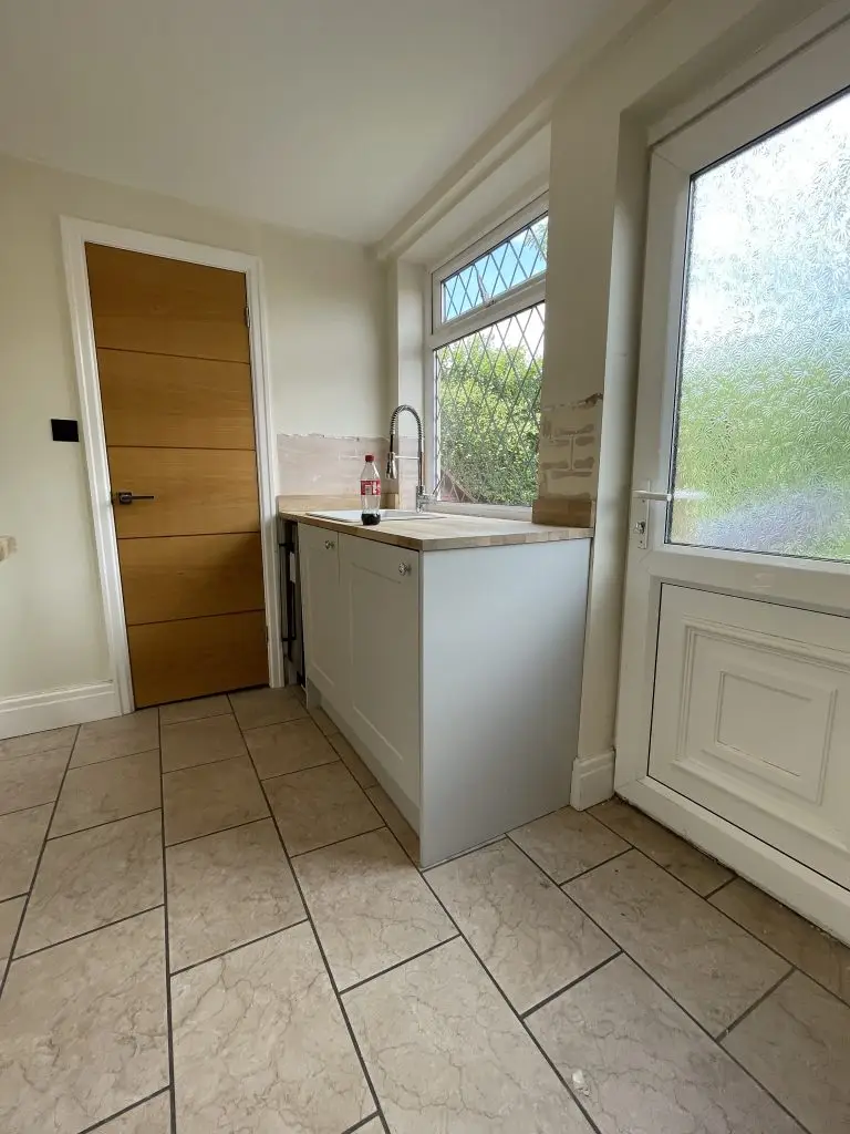 sink unit in the kitchen corner